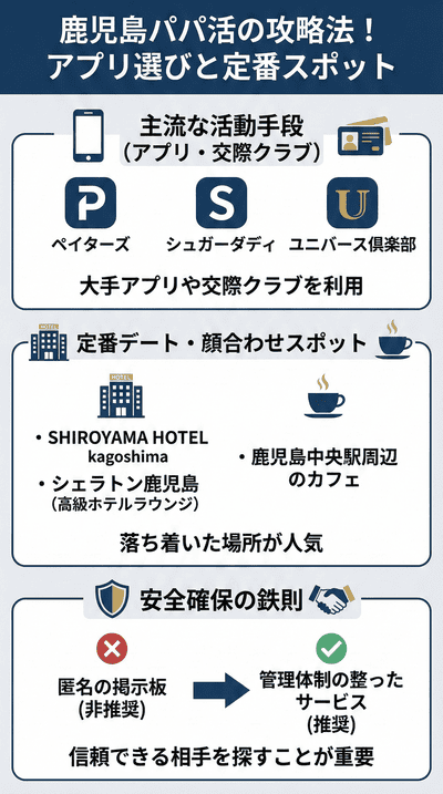【解説】鹿児島パパ活の攻略法！アプリ選びと定番スポット