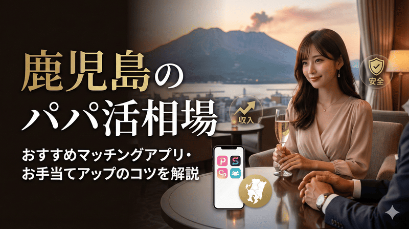鹿児島のパパ活相場・おすすめマッチングアプリ・お手当てアップのコツを解説