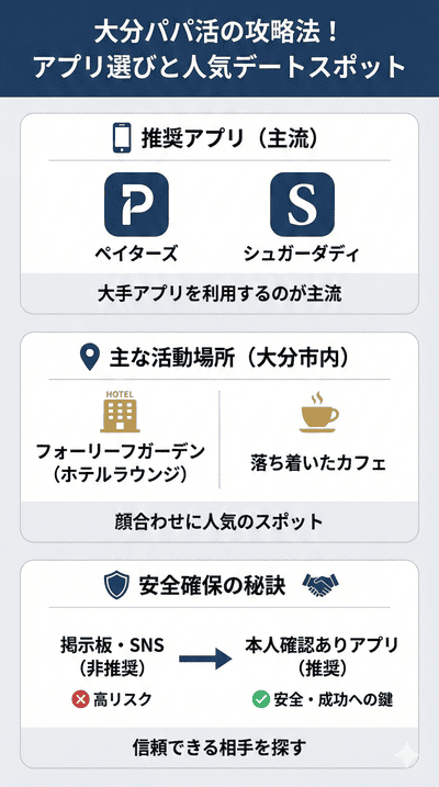 【解説】大分パパ活の攻略法！アプリ選びと人気デートスポット