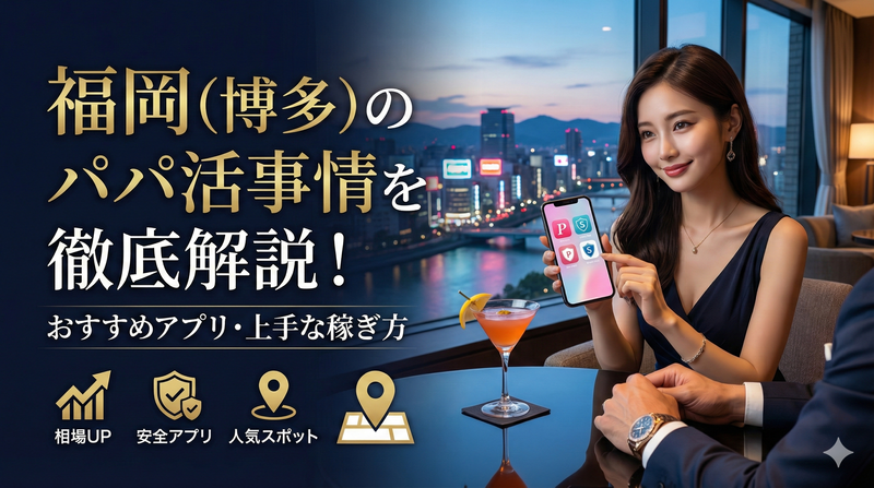 福岡（博多）のパパ活事情・おすすめマッチングアプリ・上手な稼ぎ方を徹底解説