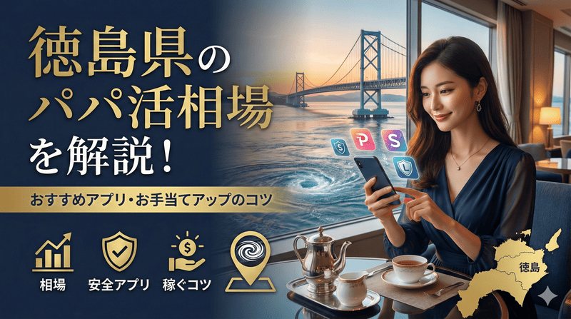 徳島県のパパ活相場・おすすめ人気アプリ・お手当てアップのコツを解説