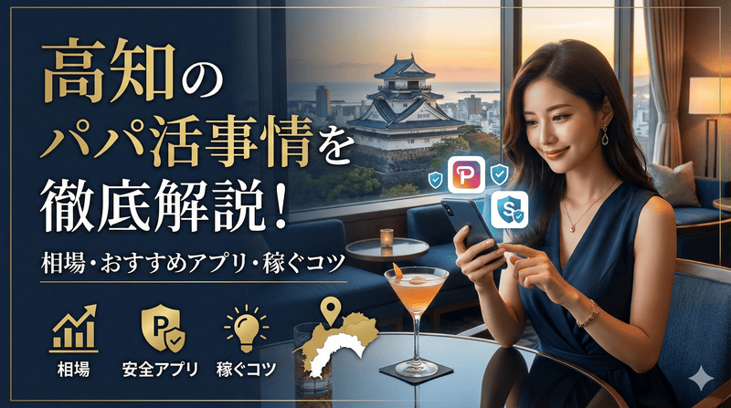 高知のパパ活事情、相場やおすすめのパパ活アプリ･サイトを徹底解