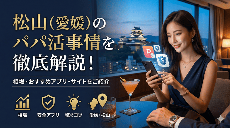 松山（愛媛）のパパ活事情を徹底解説！相場・おすすめのパパ活アプリ・サイトをご紹介