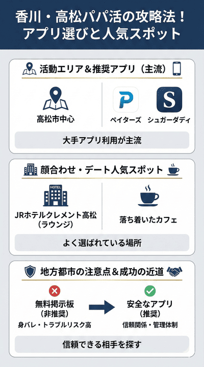 【解説】香川・高松パパ活の攻略法!アプリ選びと人気スポット