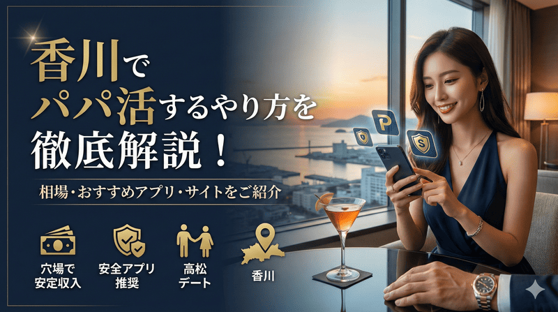 香川でパパ活するやり方を徹底解説！相場やおすすめのパパ活アプリ・サイトをご紹介