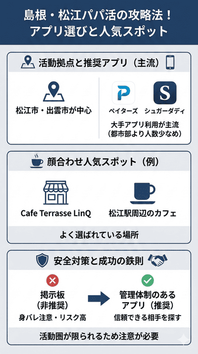 【解説】島根・松江パパ活の攻略法！アプリ選びと人気スポット