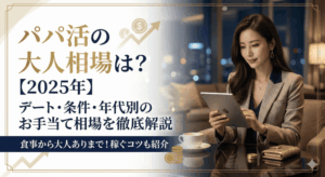 パパ活の大人相場は？デート・条件・年代別のお手当て相場を徹底解説【2025年】